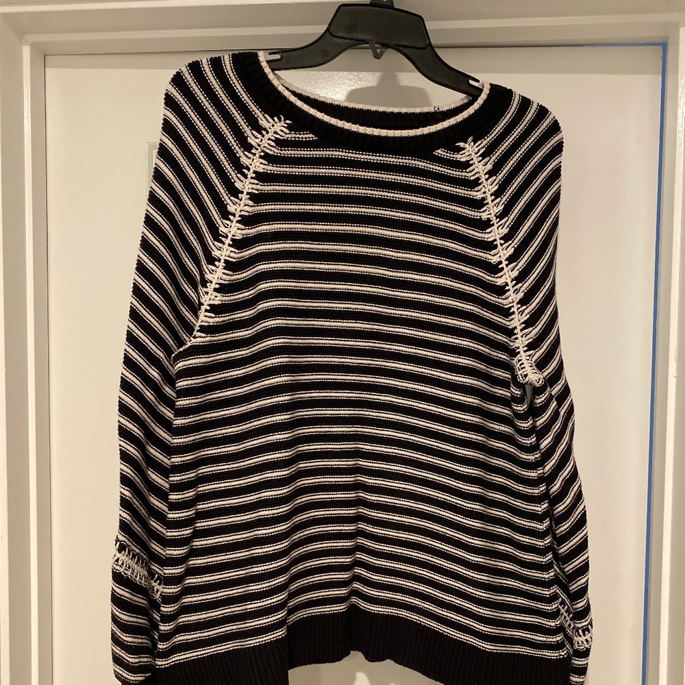 Puff Sleeve striped Loft sweater